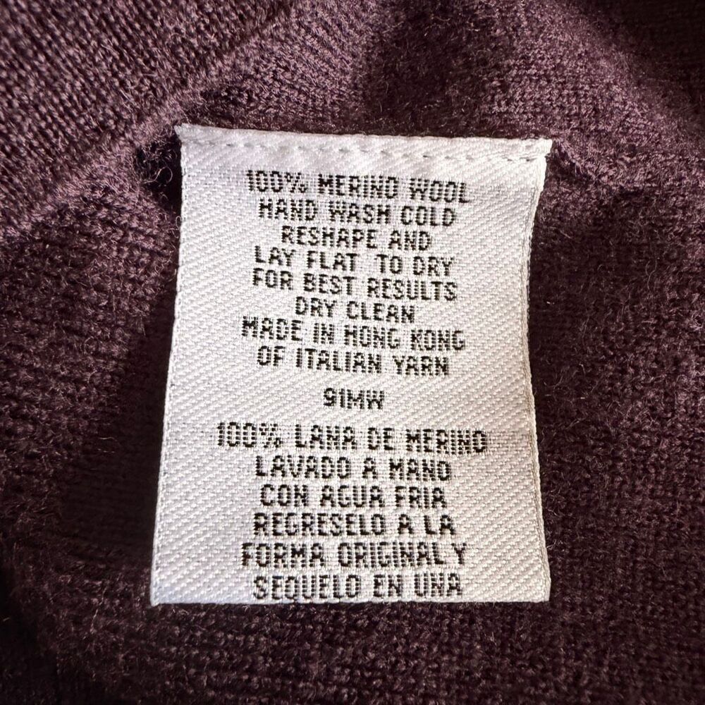 Eileen Fisher Merino Wool Plum Purple  V-Neck Vest Sleeveless Boxy Layering Mini - Picture 8 of 10